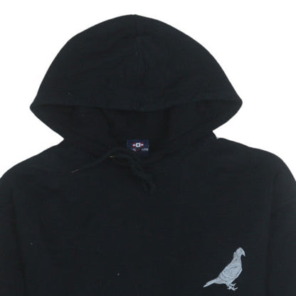 Mens UK Size M Stars & Stripes Black Pullover Hoodie