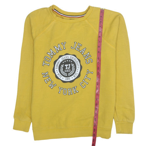 Mens UK Size S Tommy Jeans Yellow Pullover Sweatshirt