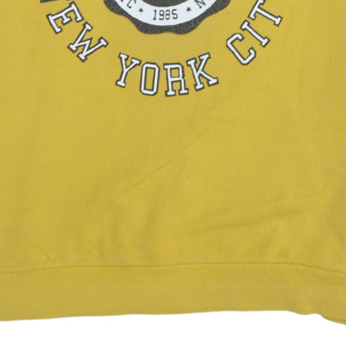 Mens UK Size S Tommy Jeans Yellow Pullover Sweatshirt