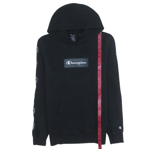 Mens UK Size S Champion Black Pullover Hoodie