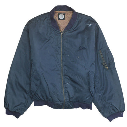 Mens UK Size M Overtime Blue Bomber Jacket