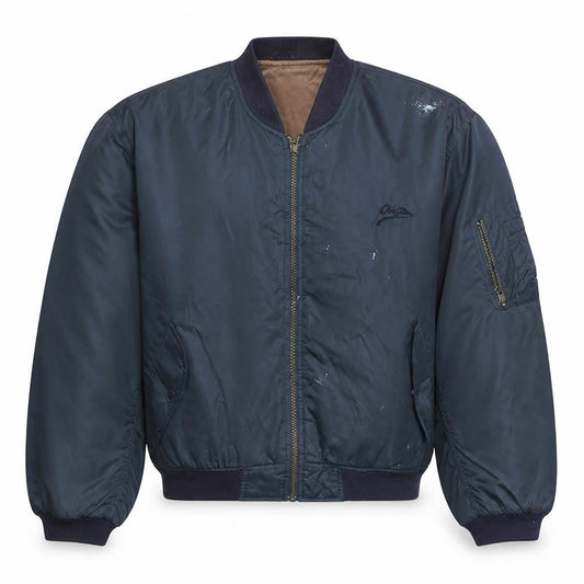 Mens UK Size M Overtime Blue Bomber Jacket