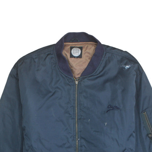 Mens UK Size M Overtime Blue Bomber Jacket