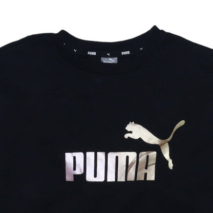 Mens UK Size M PUMA Black Pullover Sweatshirt