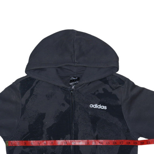 Mens UK Size S adidas Black Full Zip Hoodie