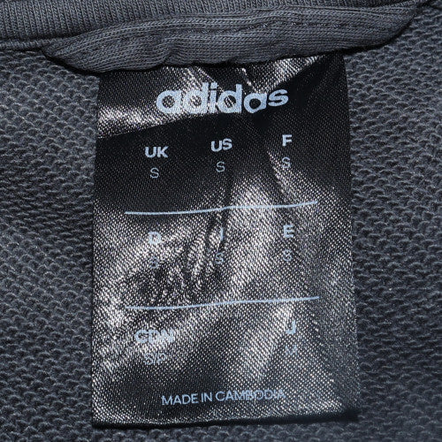 Mens UK Size S adidas Black Full Zip Hoodie