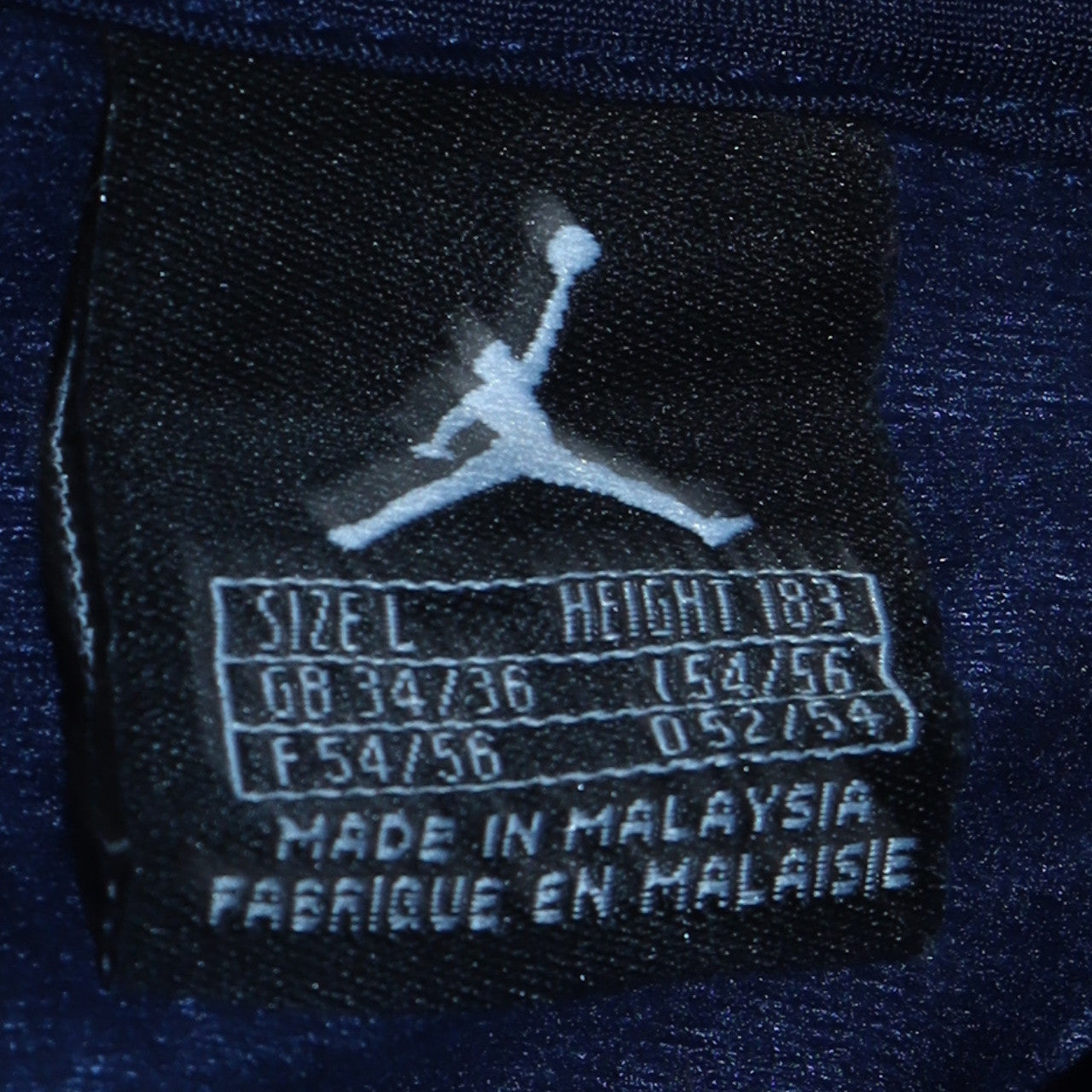 Mens UK Size L Nike Jordan Blue Full Zip Sweatshirt