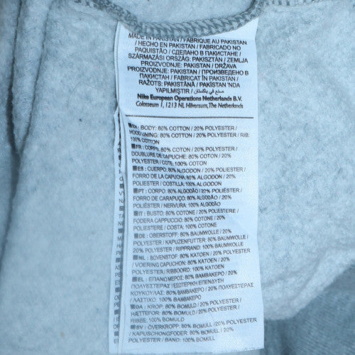 Mens UK Size S Nike Grey Full Zip Hoodie
