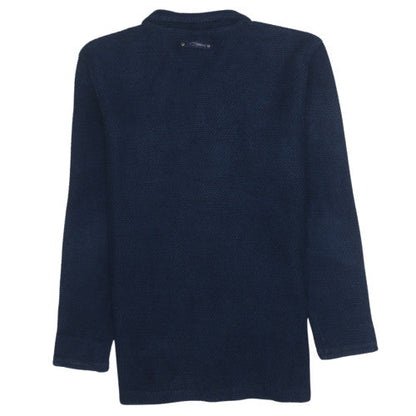 Mens UK Size M Weird Fish Blue Henley Sweatshirt
