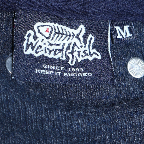 Mens UK Size M Weird Fish Blue Henley Sweatshirt