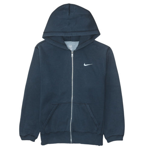 Mens UK Size L Nike Blue Full Zip Hoodie