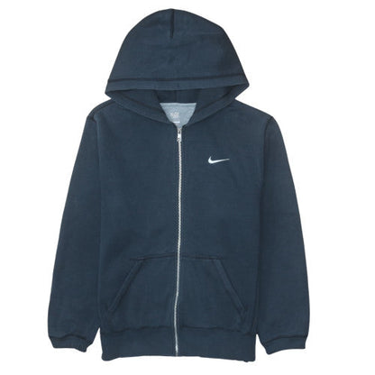 Mens UK Size L Nike Blue Full Zip Hoodie