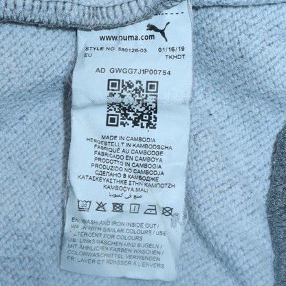 Mens UK Size M PUMA Grey Pullover Hoodie