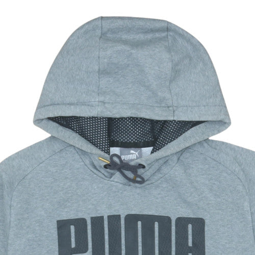 Mens UK Size M PUMA Grey Pullover Hoodie
