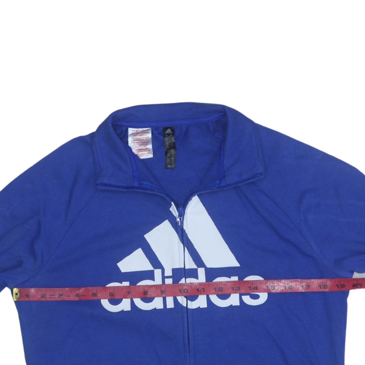 Mens UK Size XL adidas Blue Full Zip Sweatshirt