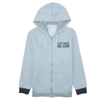 Mens UK Size M Converse Grey Full Zip Hoodie