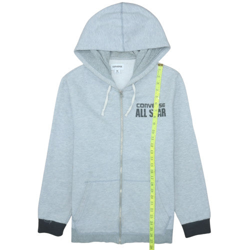 Mens UK Size M Converse Grey Full Zip Hoodie