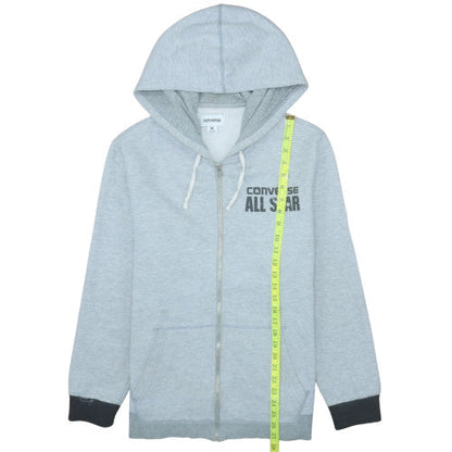 Mens UK Size M Converse Grey Full Zip Hoodie
