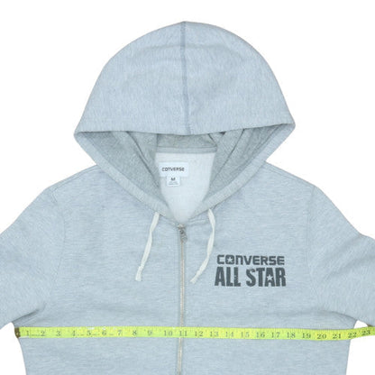 Mens UK Size M Converse Grey Full Zip Hoodie