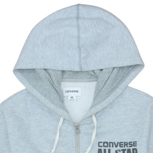 Mens UK Size M Converse Grey Full Zip Hoodie