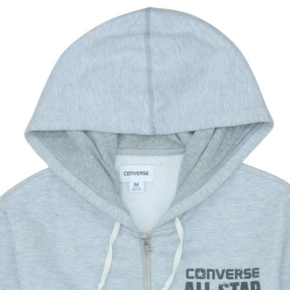 Mens UK Size M Converse Grey Full Zip Hoodie