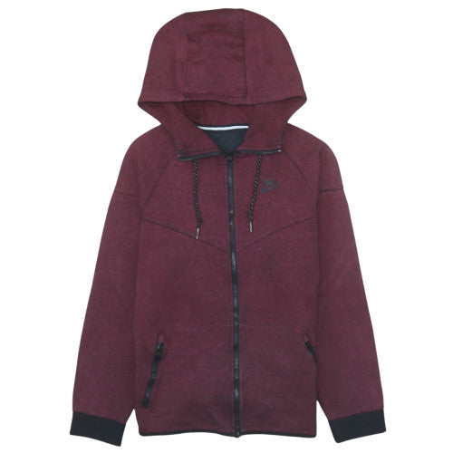 Mens UK Size M Nike Red Full Zip Hoodie