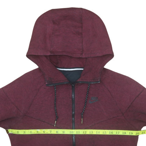 Mens UK Size M Nike Red Full Zip Hoodie