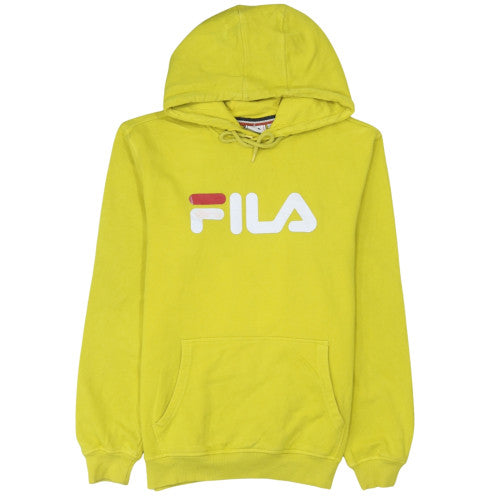 Mens UK Size L FILA Yellow Pullover Hoodie