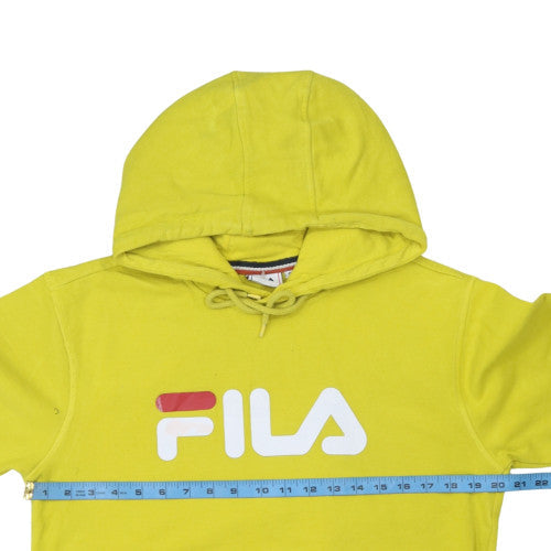 Mens UK Size L FILA Yellow Pullover Hoodie