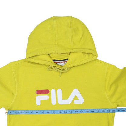 Mens UK Size L FILA Yellow Pullover Hoodie