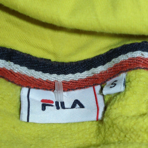 Mens UK Size L FILA Yellow Pullover Hoodie