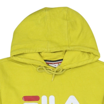 Mens UK Size L FILA Yellow Pullover Hoodie