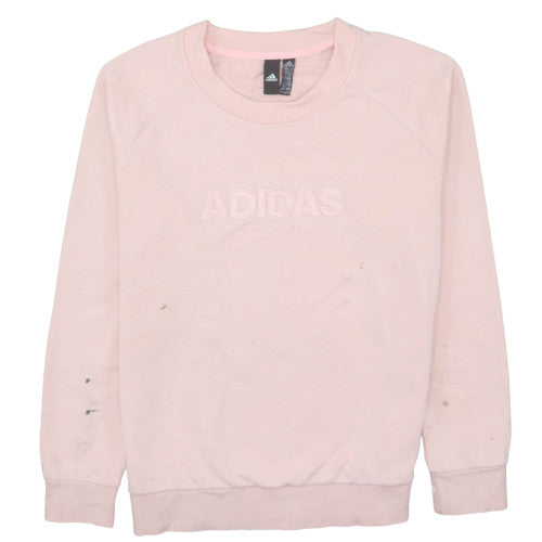 Womens UK Size L adidas Pink Pullover Sweatshirt