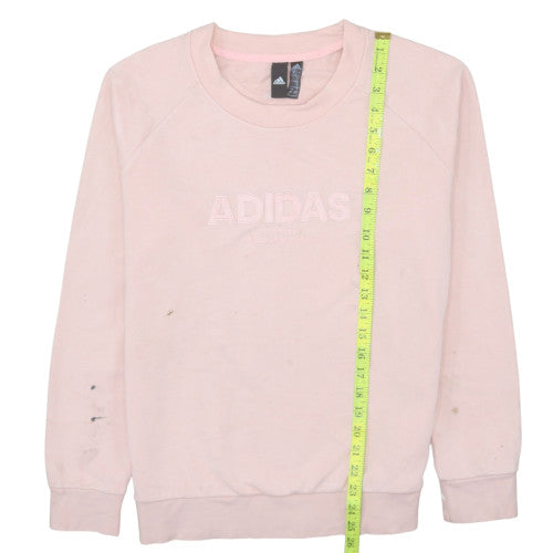 Womens UK Size L adidas Pink Pullover Sweatshirt