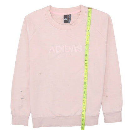 Womens UK Size L adidas Pink Pullover Sweatshirt