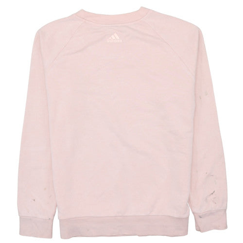 Womens UK Size L adidas Pink Pullover Sweatshirt