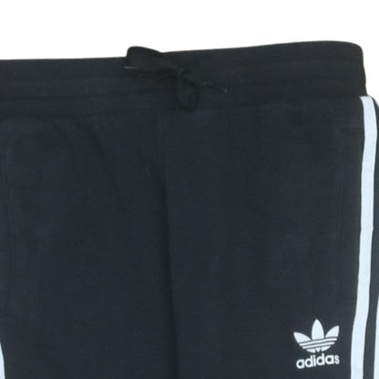 Adidas Boys Black 12-13 Years Jogger Trousers with Side Stripes