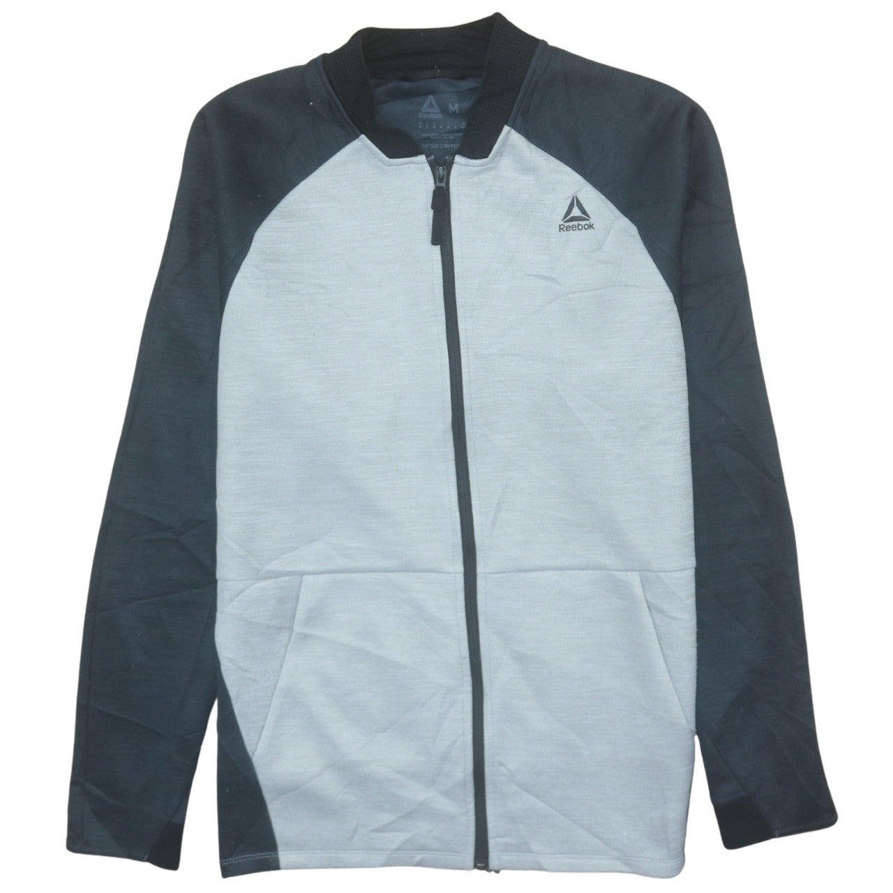 Mens UK Size M Reebok Grey Full Zip Sweatshirt