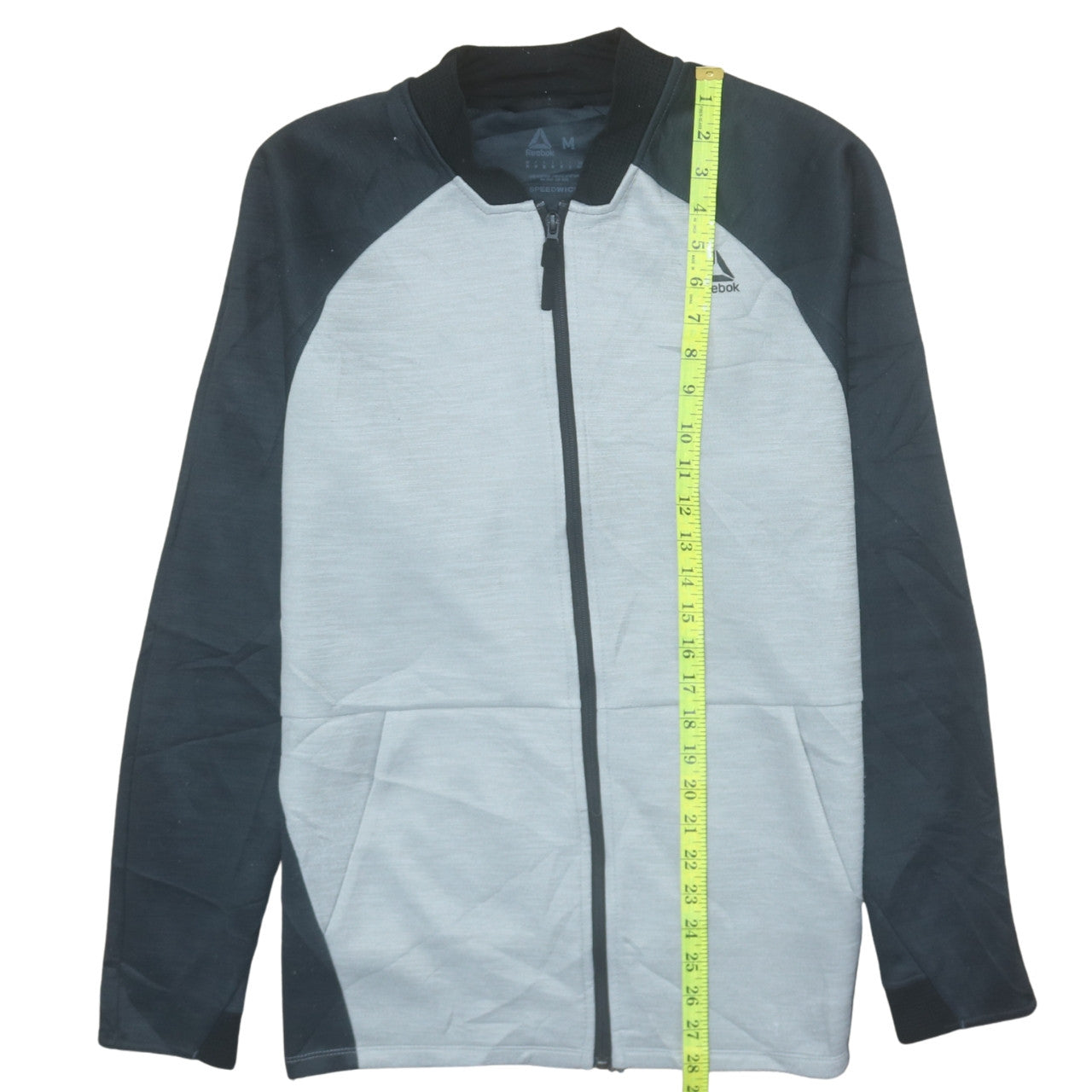 Mens UK Size M Reebok Grey Full Zip Sweatshirt