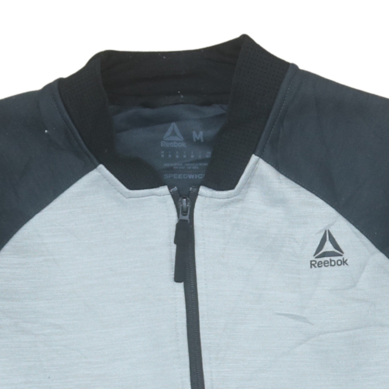 Mens UK Size M Reebok Grey Full Zip Sweatshirt