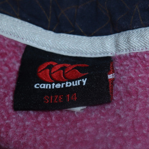 Womens UK Size 14 Canterbury Pink Full Zip Hoodie