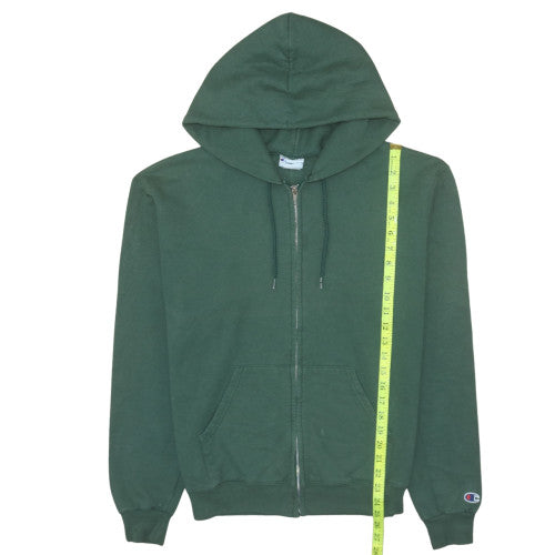 Mens UK Size M Champion Green Full Zip Hoodie