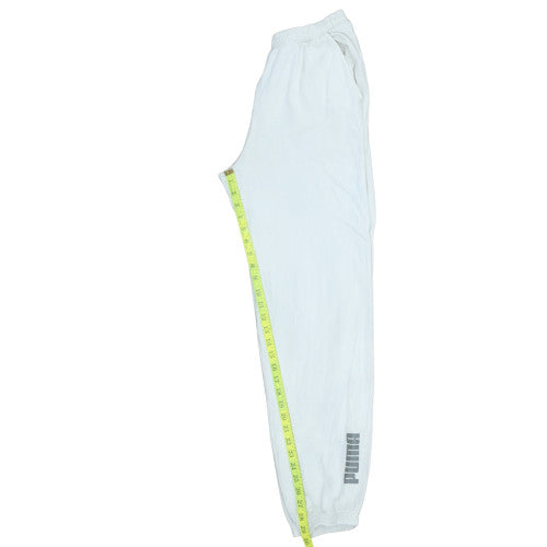Mens UK Size XS PUMA Regular Fit Jogger White Trousers