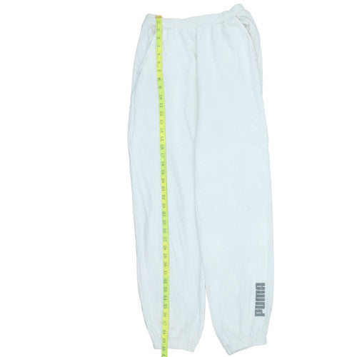Mens UK Size XS PUMA Regular Fit Jogger White Trousers