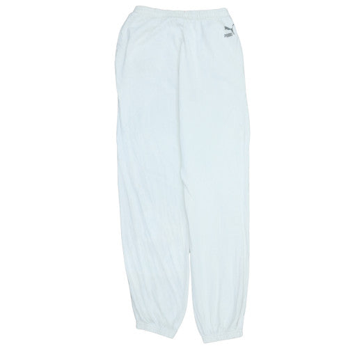 Mens UK Size XS PUMA Regular Fit Jogger White Trousers
