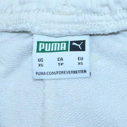 Mens UK Size XS PUMA Regular Fit Jogger White Trousers