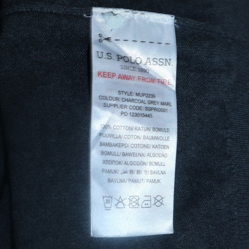 Mens UK Size L U.S. Polo Assn. Grey Pullover Sweatshirt