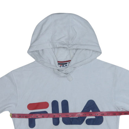 Mens UK Size XS FILA White Pullover Hoodie