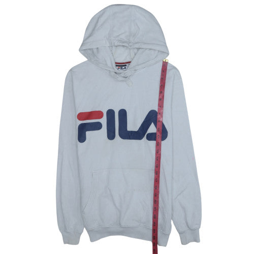 Mens UK Size XS FILA White Pullover Hoodie