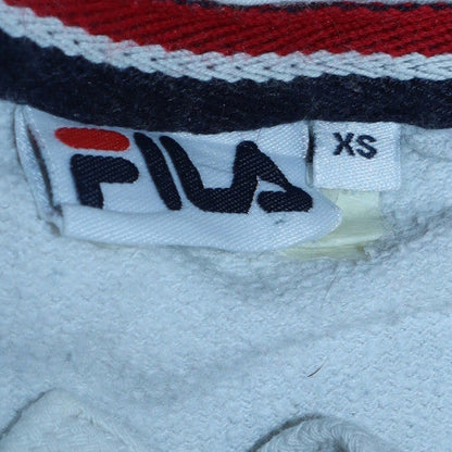 Mens UK Size XS FILA White Pullover Hoodie